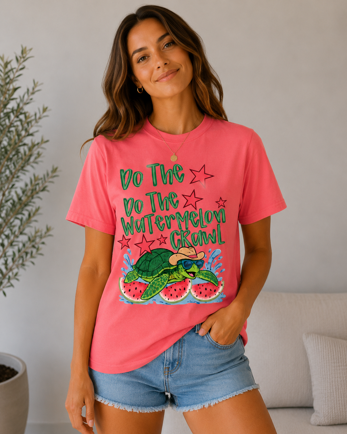 Watermelon Crawl Comfort Color Tshirt