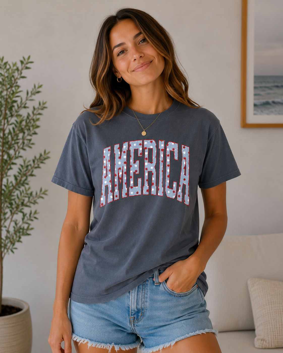 America Comfort Color Tshirt
