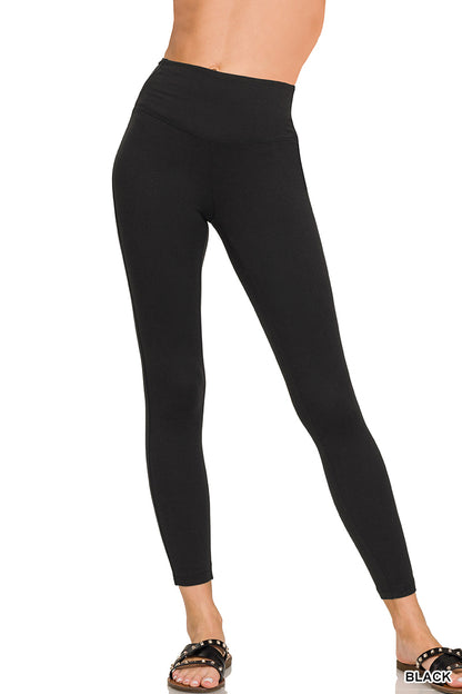 Brushed microfiber full length leggings