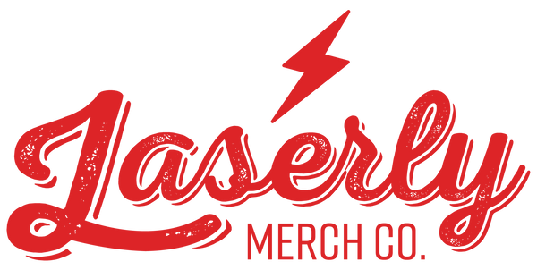 Laserly Merch Co. red logo