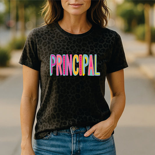 Black Leopard Education Shirts